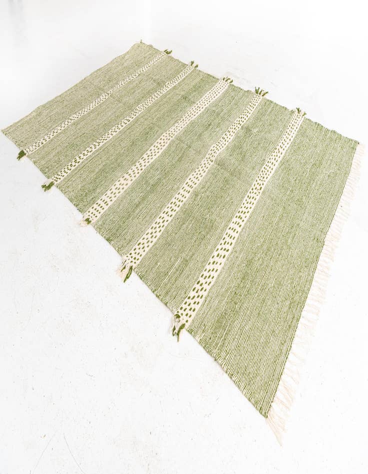 Detail image of  6' 6 x 10'  Hand Knotted Moroccan Wool Rug