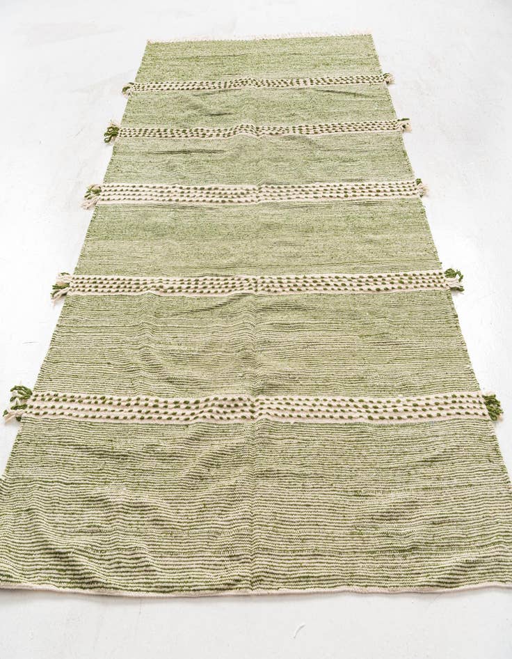 Detail image of  6' 6 x 10'  Hand Knotted Moroccan Wool Rug