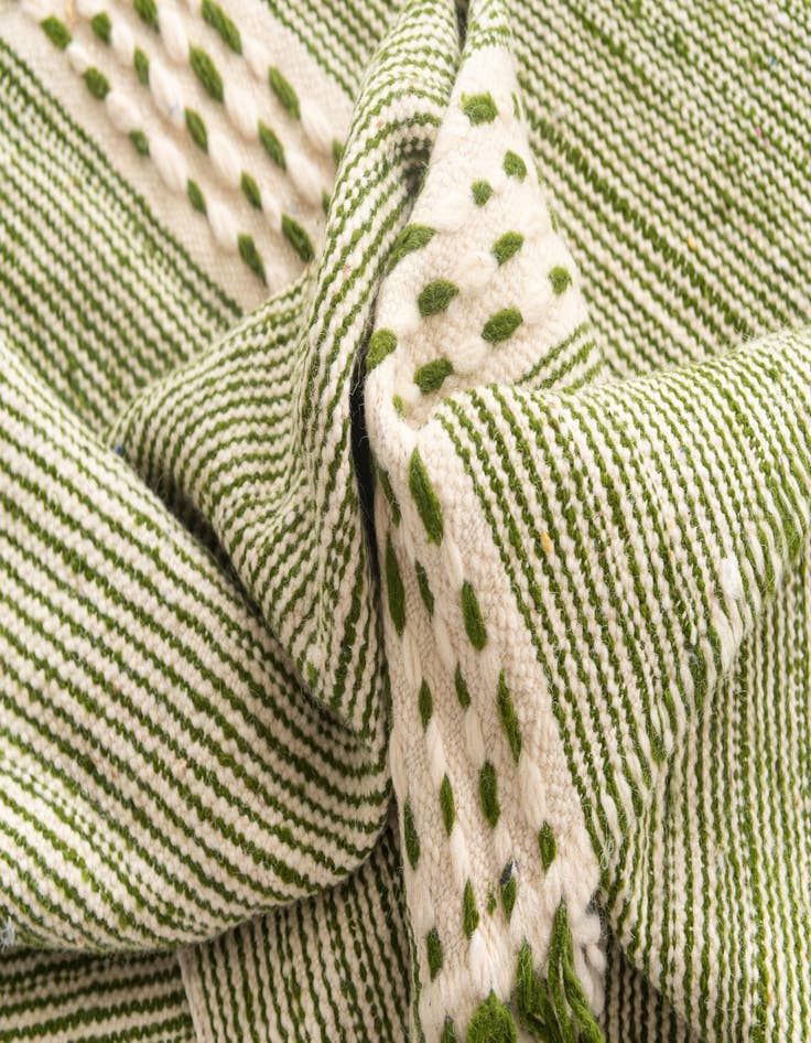 Detail image of  6' 6 x 10'  Hand Knotted Moroccan Wool Rug