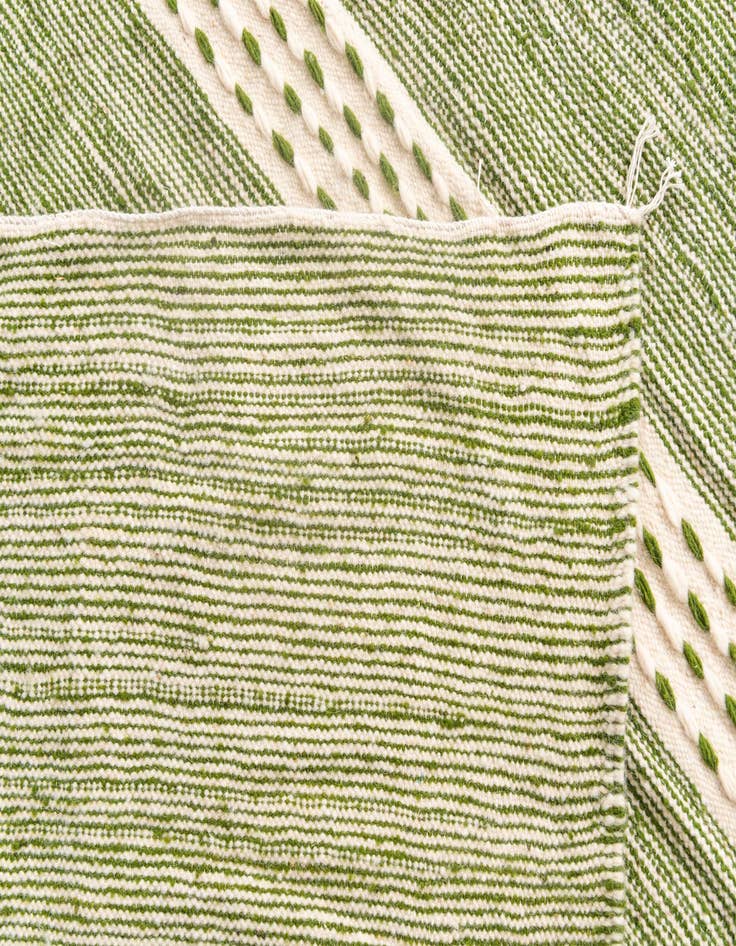 Detail image of  6' 6 x 10'  Hand Knotted Moroccan Wool Rug