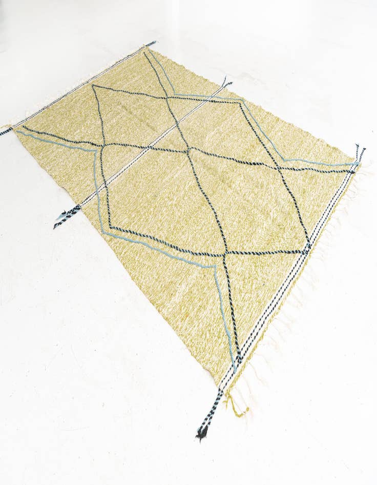 Detail image of  6' 5 x 10' 2  Hand Knotted Moroccan Wool Rug