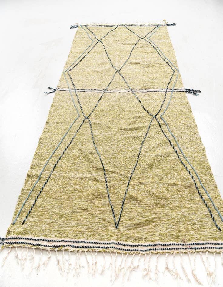 Detail image of  6' 5 x 10' 2  Hand Knotted Moroccan Wool Rug