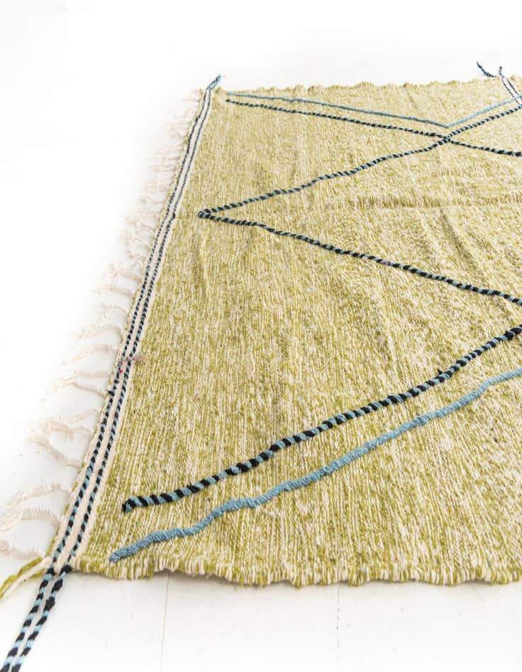 Detail image of  6' 5 x 10' 2  Hand Knotted Moroccan Wool Rug