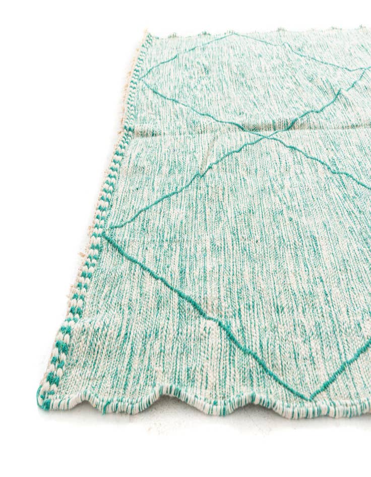 Detail image of  6' 4 x 9' 10  Hand Knotted Moroccan Wool Rug