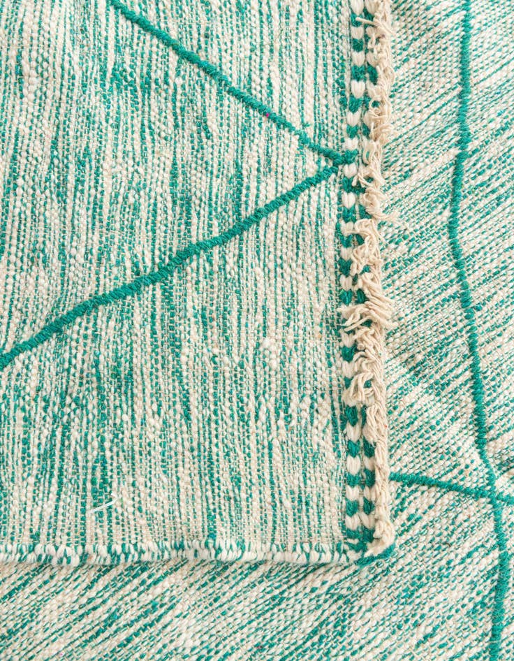 Detail image of  6' 4 x 9' 10  Hand Knotted Moroccan Wool Rug