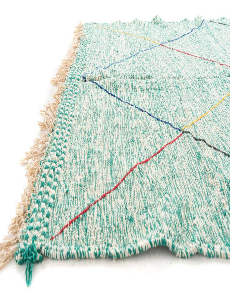 Detail image of  6' 6 x 9' 6  Hand Knotted Moroccan Wool Rug