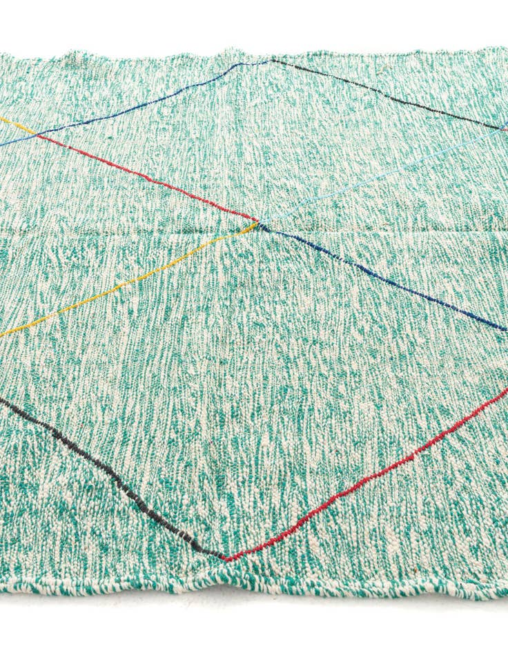 Detail image of  6' 6 x 9' 6  Hand Knotted Moroccan Wool Rug