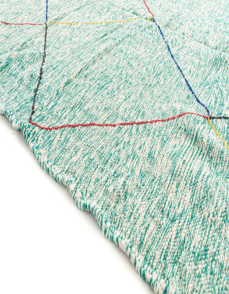 Detail image of  6' 6 x 9' 6  Hand Knotted Moroccan Wool Rug