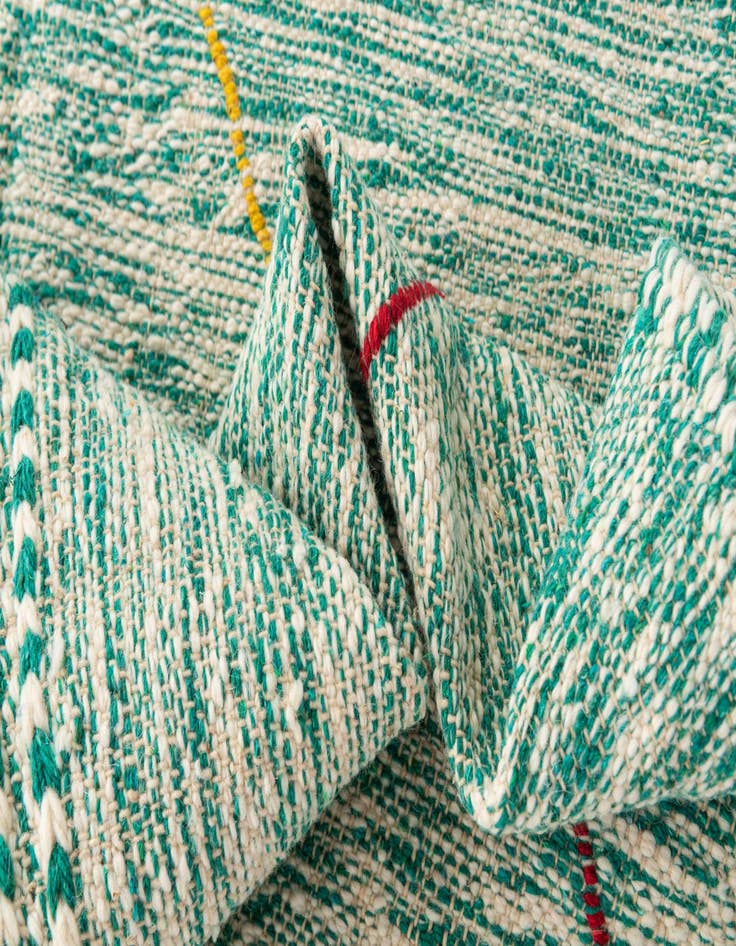 Detail image of  6' 6 x 9' 6  Hand Knotted Moroccan Wool Rug