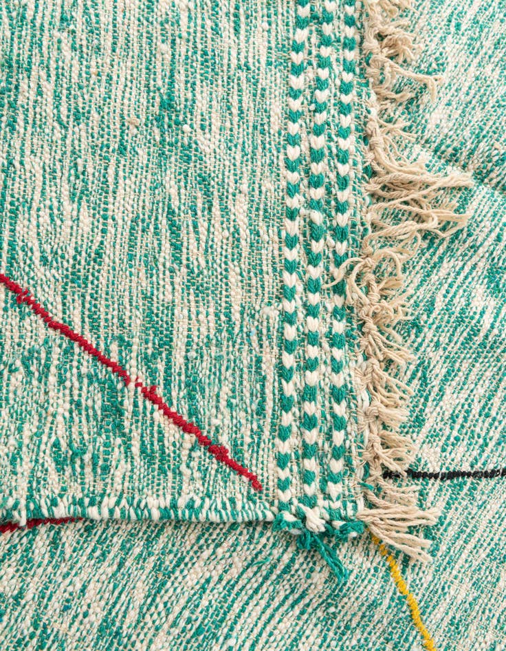 Detail image of  6' 6 x 9' 6  Hand Knotted Moroccan Wool Rug