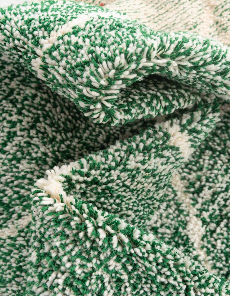 Detail image of  5' 2 x 8' 7  Hand Knotted Moroccan Wool Rug