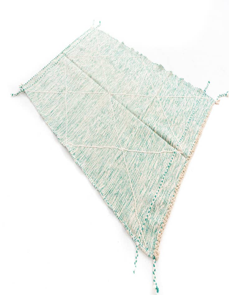 Detail image of  5' x 8'  Hand Knotted Moroccan Wool Rug