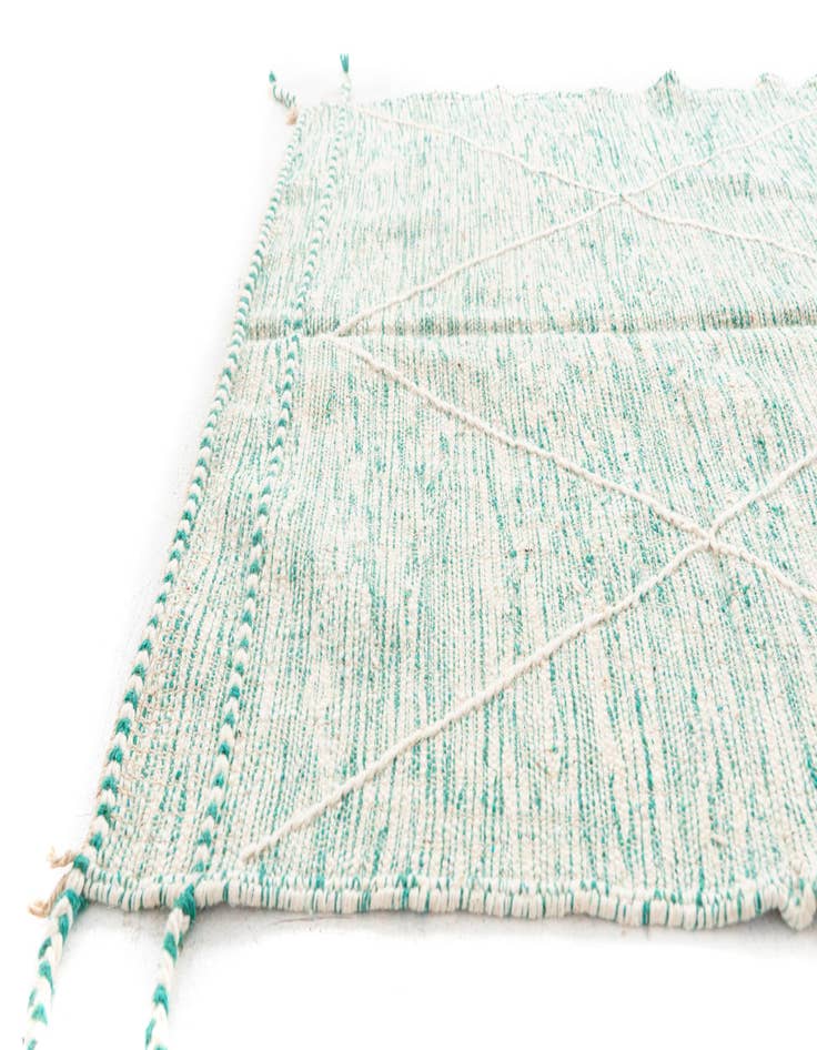 Detail image of  5' x 8'  Hand Knotted Moroccan Wool Rug