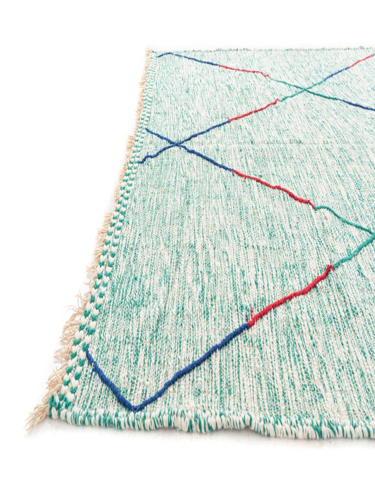 Detail image of  6' 6 x 9' 7  Hand Knotted Moroccan Wool Rug
