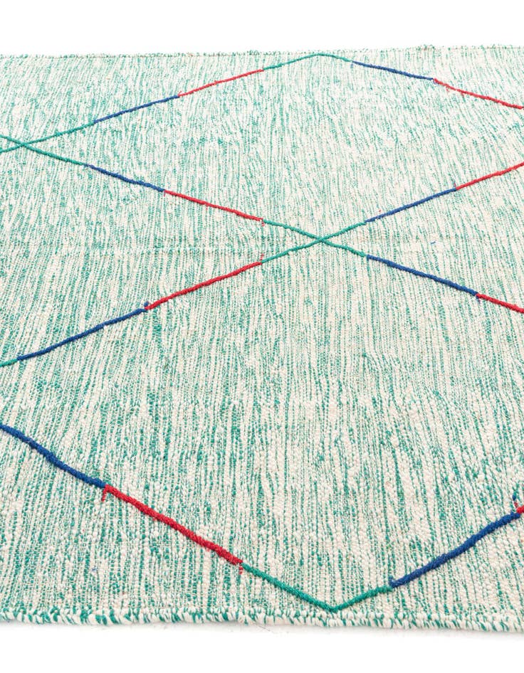 Detail image of  6' 6 x 9' 7  Hand Knotted Moroccan Wool Rug