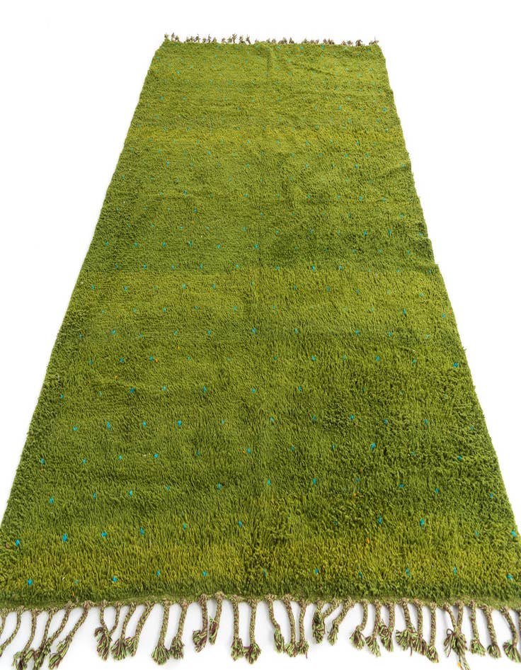 Detail image of  6' 7 x 9' 7  Hand Knotted Moroccan Wool Rug