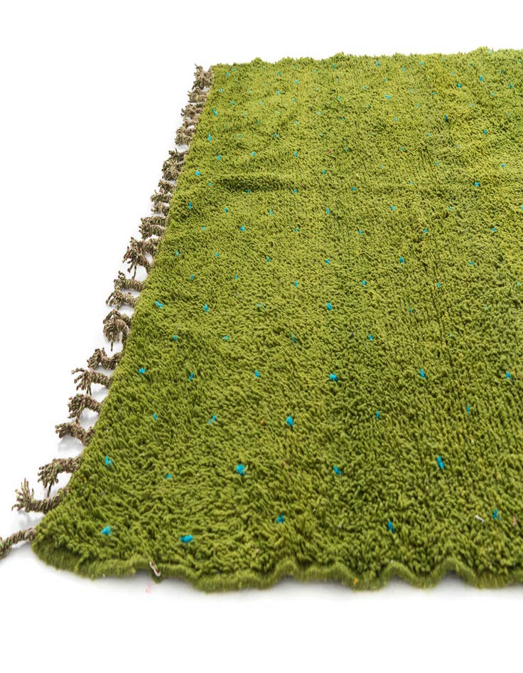 Detail image of  6' 7 x 9' 7  Hand Knotted Moroccan Wool Rug