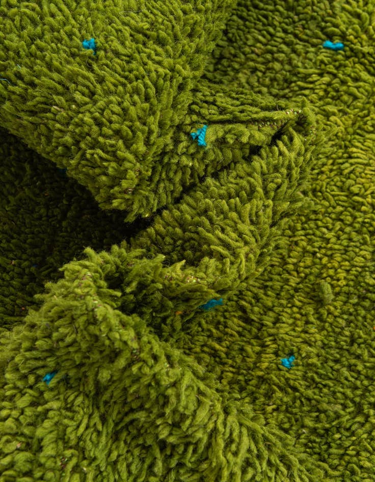 Detail image of  6' 7 x 9' 7  Hand Knotted Moroccan Wool Rug