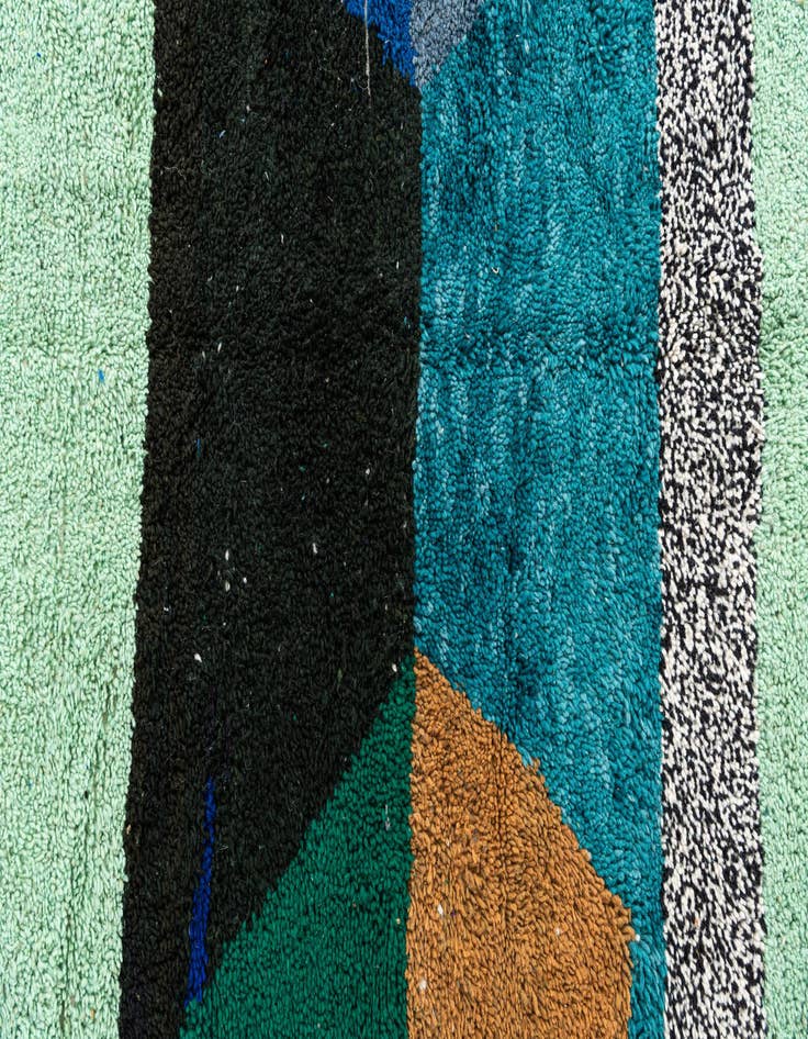 Detail image of  6' 9 x 9' 7  Hand Knotted Moroccan Wool Rug