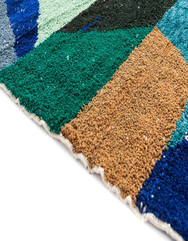 Detail image of  6' 9 x 9' 7  Hand Knotted Moroccan Wool Rug