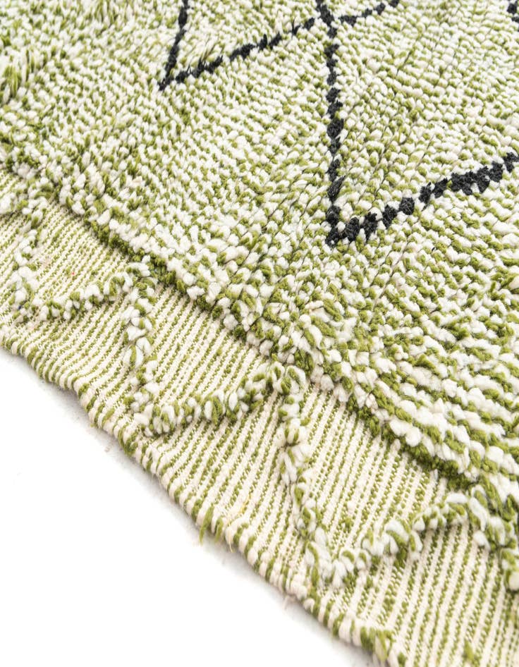 Detail image of  4' 3 x 6' 6  Hand Knotted Moroccan Wool Rug