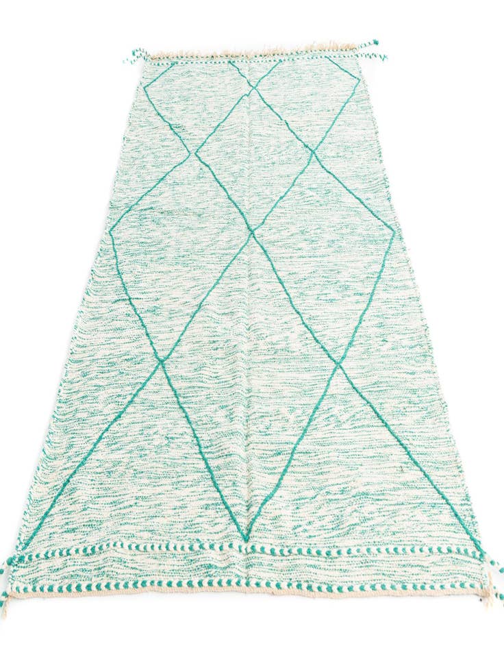 Detail image of  5' x 8'  Hand Knotted Moroccan Wool Rug