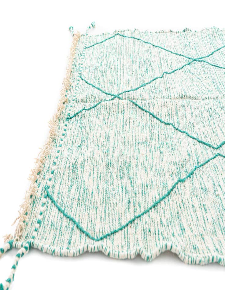 Detail image of  5' x 8'  Hand Knotted Moroccan Wool Rug
