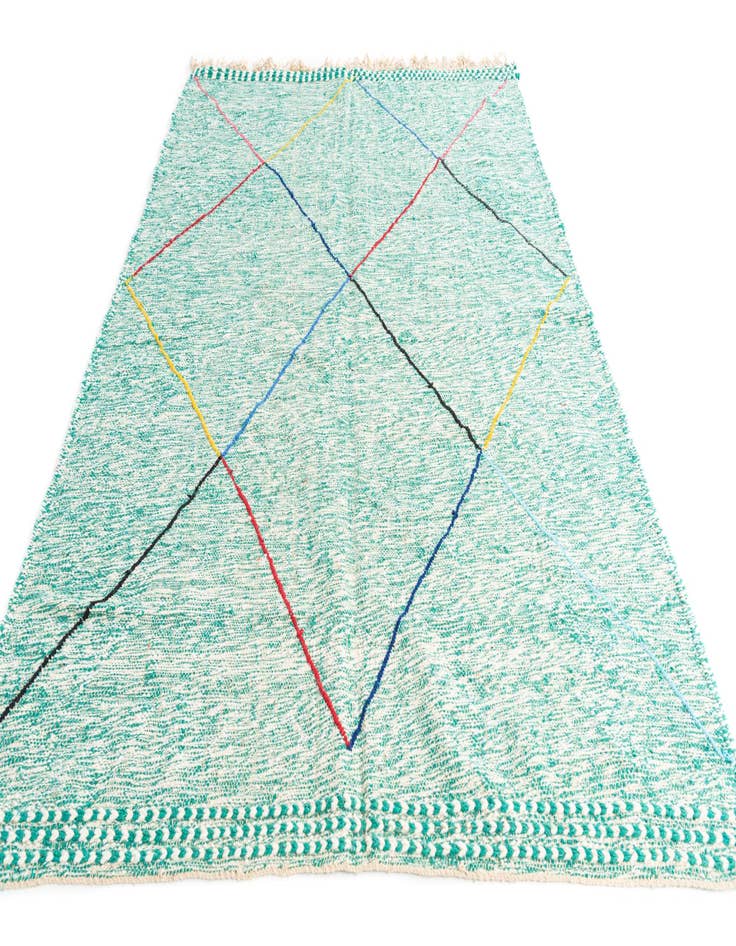 Detail image of  6' 6 x 9' 6  Hand Knotted Moroccan Wool Rug