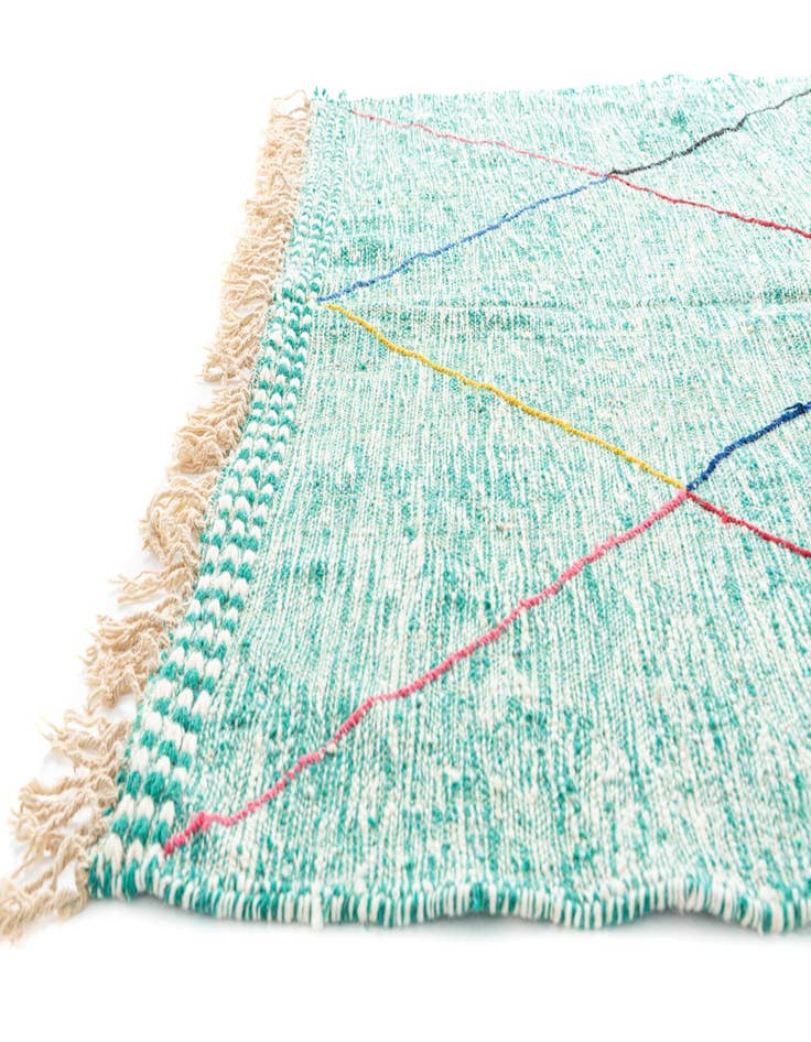 Detail image of  6' 6 x 9' 6  Hand Knotted Moroccan Wool Rug