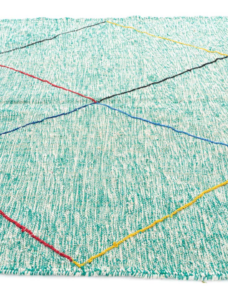 Detail image of  6' 6 x 9' 6  Hand Knotted Moroccan Wool Rug