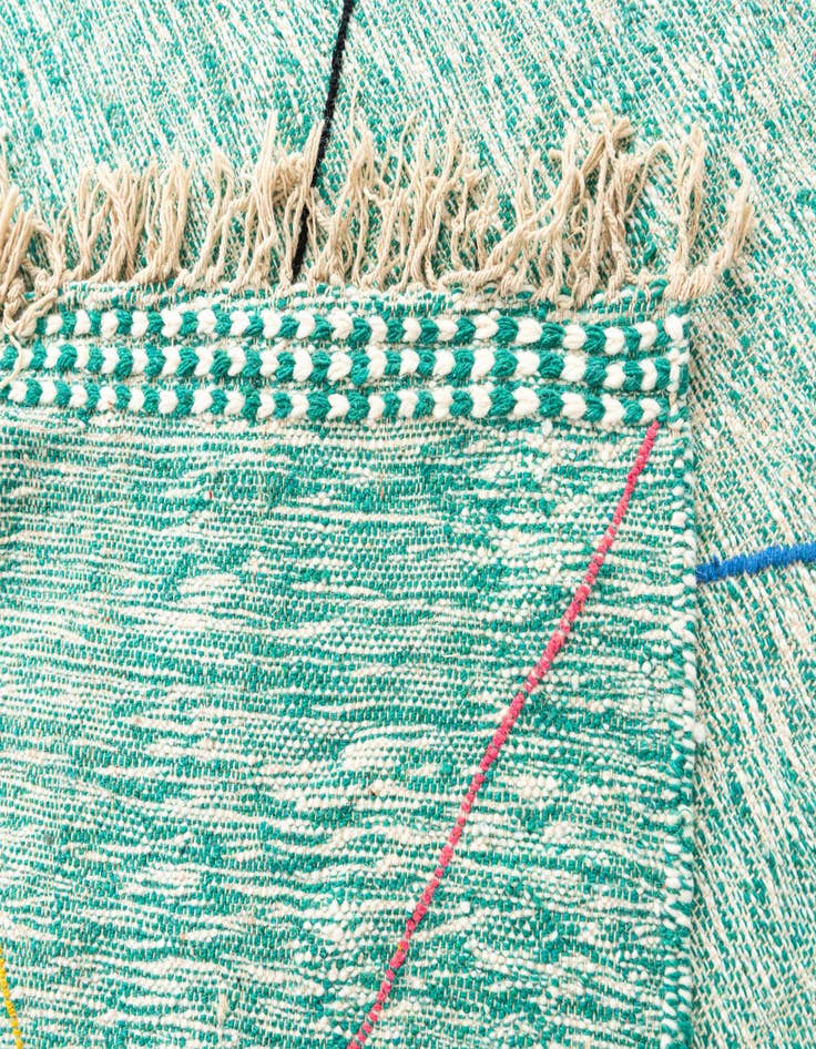 Detail image of  6' 6 x 9' 6  Hand Knotted Moroccan Wool Rug