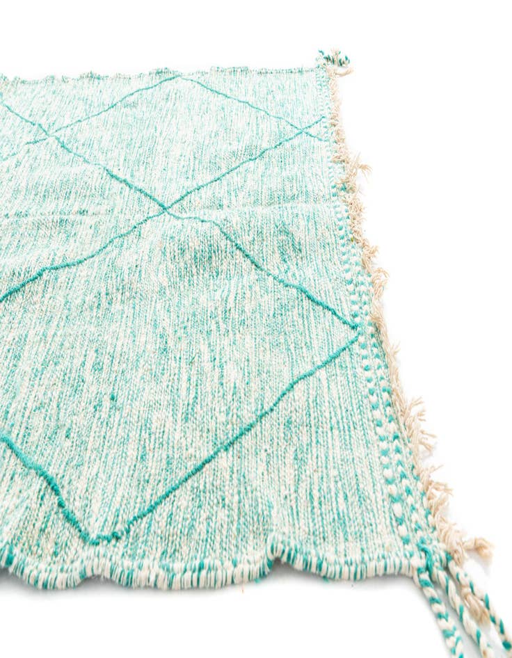 Detail image of  5' x 8'  Hand Knotted Moroccan Wool Rug