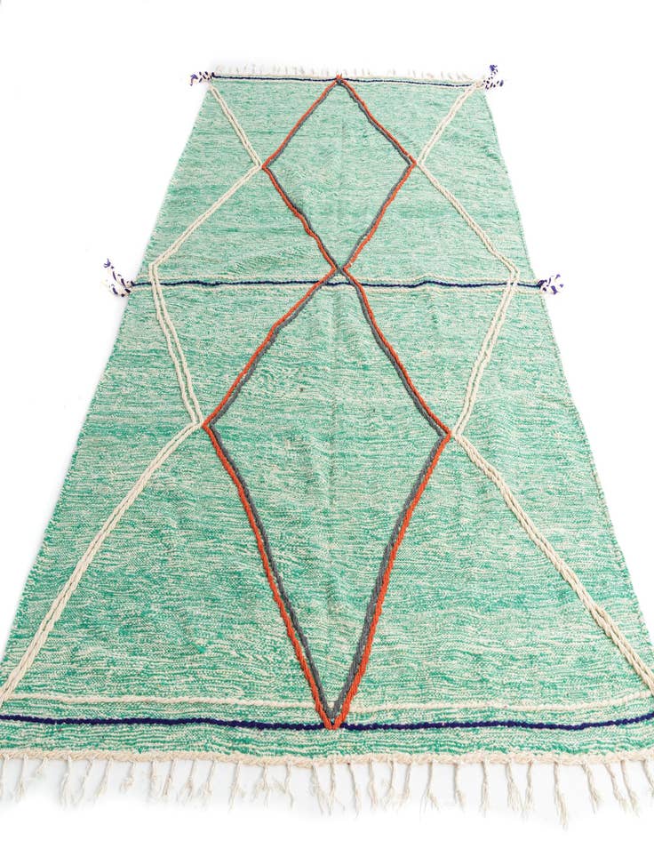 Detail image of  6' 8 x 10'  Hand Knotted Moroccan Wool Rug