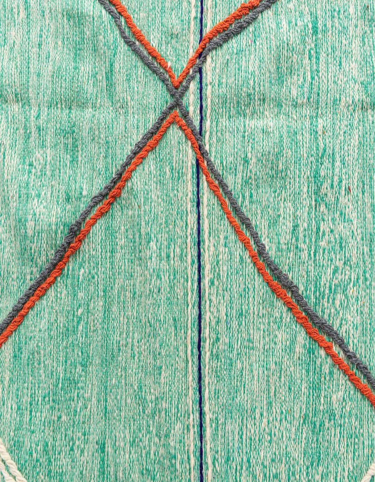 Detail image of  6' 8 x 10'  Hand Knotted Moroccan Wool Rug