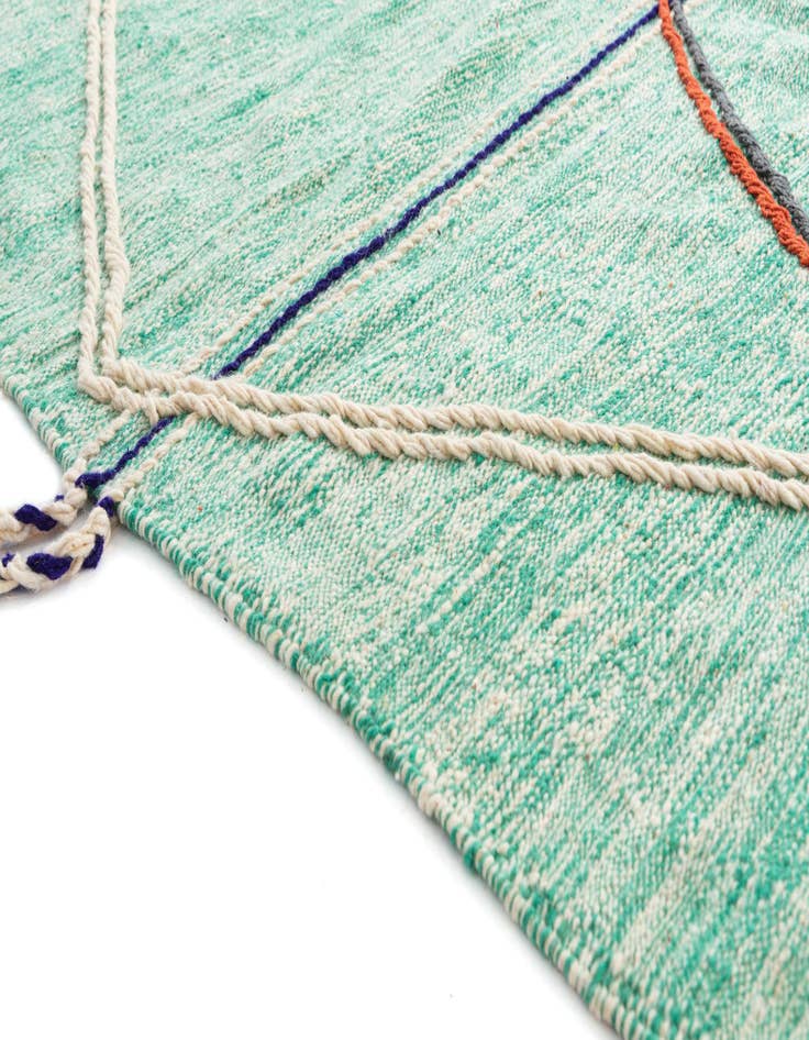 Detail image of  6' 8 x 10'  Hand Knotted Moroccan Wool Rug