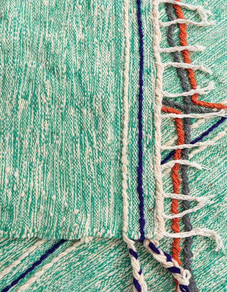 Detail image of  6' 8 x 10'  Hand Knotted Moroccan Wool Rug