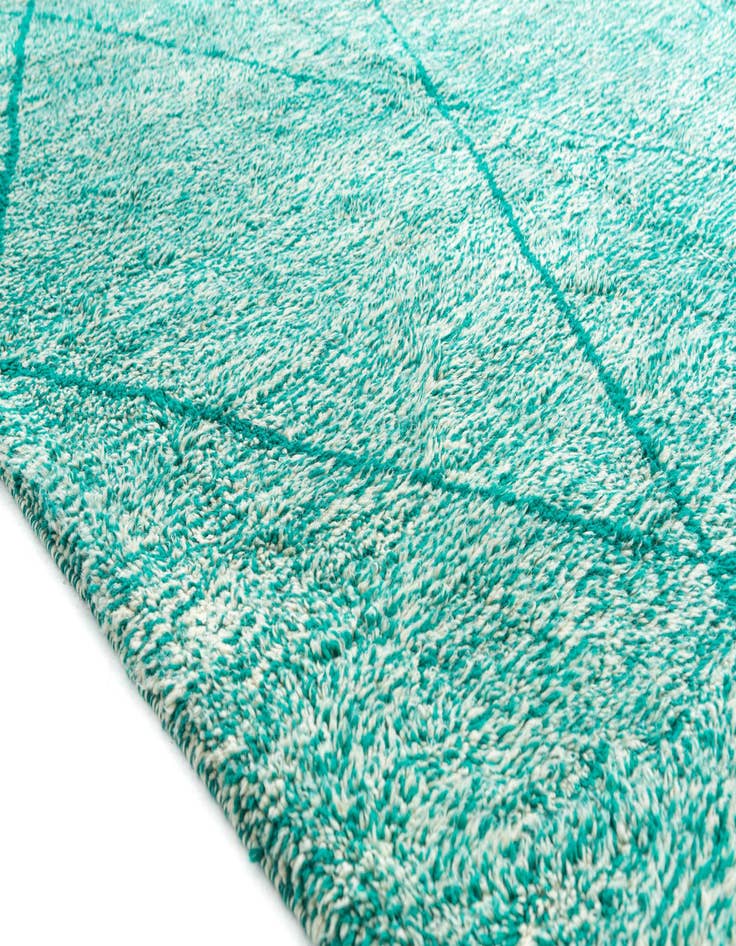 Detail image of  6' 10 x 10' 2  Hand Knotted Moroccan Wool Rug