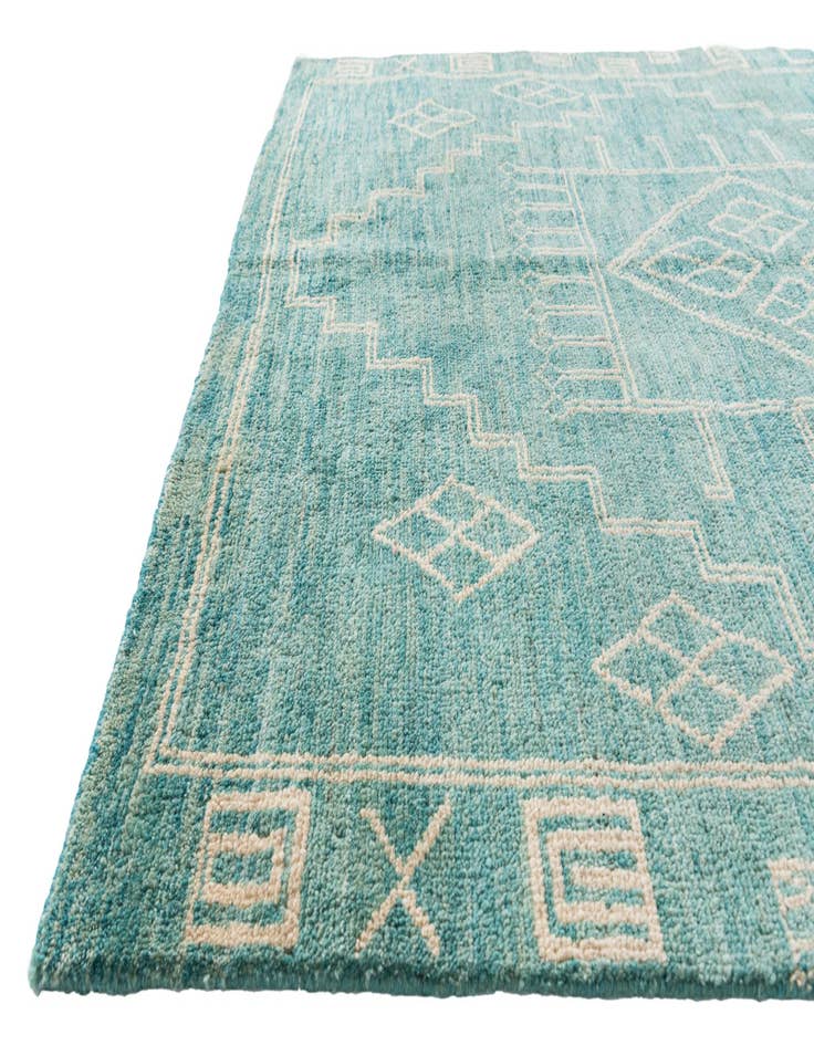 Detail image of  5' 7 x 7' 10  Hand Knotted Moroccan Wool Rug