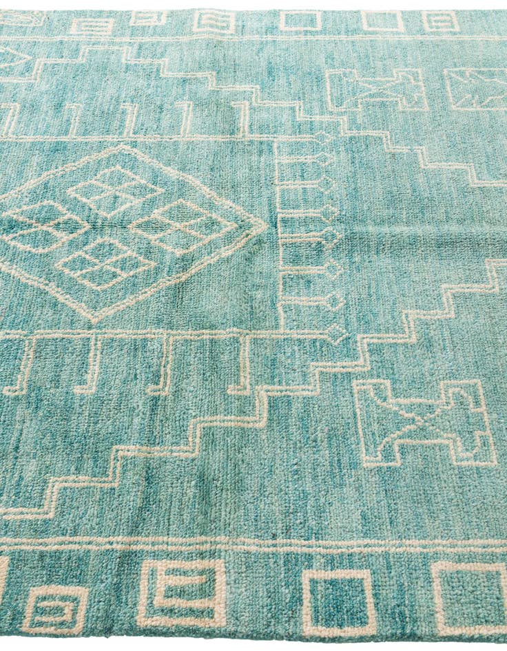 Detail image of  5' 7 x 7' 10  Hand Knotted Moroccan Wool Rug