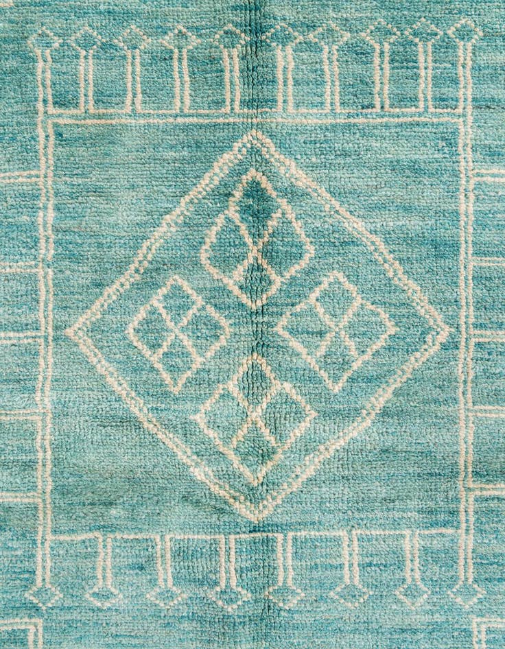 Detail image of  5' 7 x 7' 10  Hand Knotted Moroccan Wool Rug