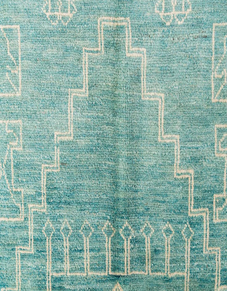 Detail image of  5' 7 x 7' 10  Hand Knotted Moroccan Wool Rug