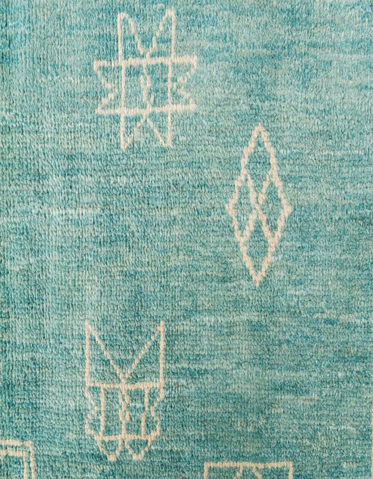 Detail image of  5' 7 x 7' 10  Hand Knotted Moroccan Wool Rug