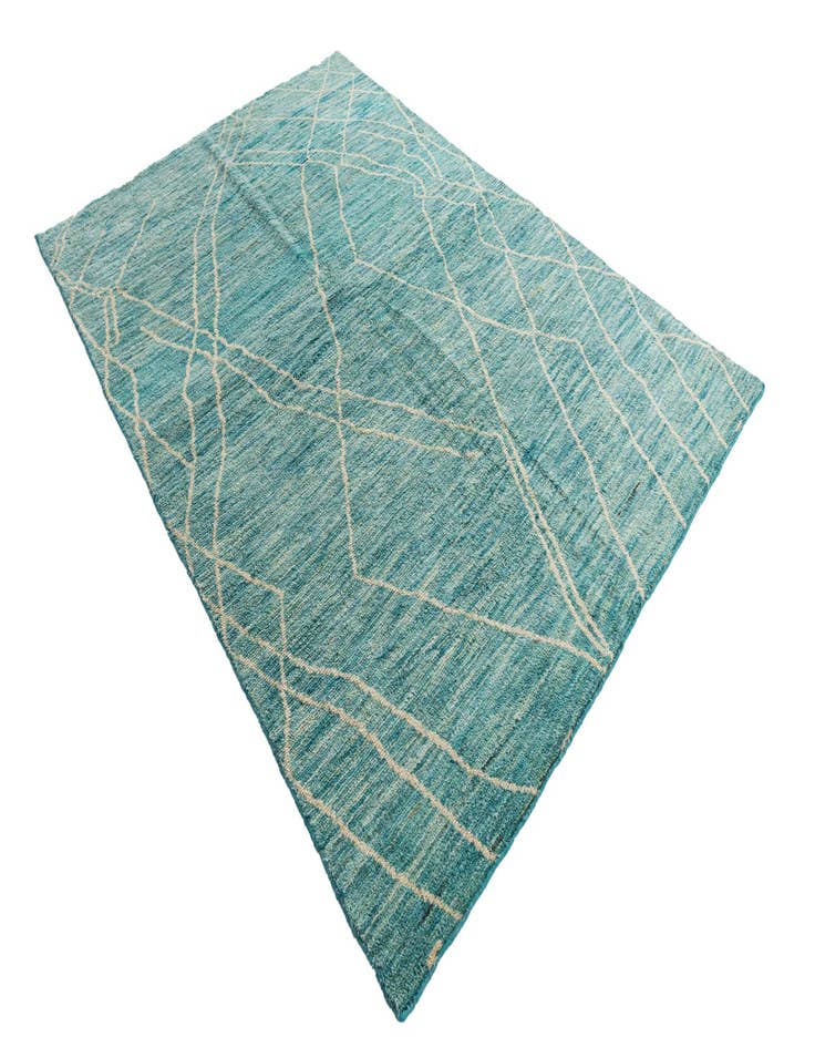 Detail image of  5' 7 x 8' 2  Hand Knotted Moroccan Wool Rug