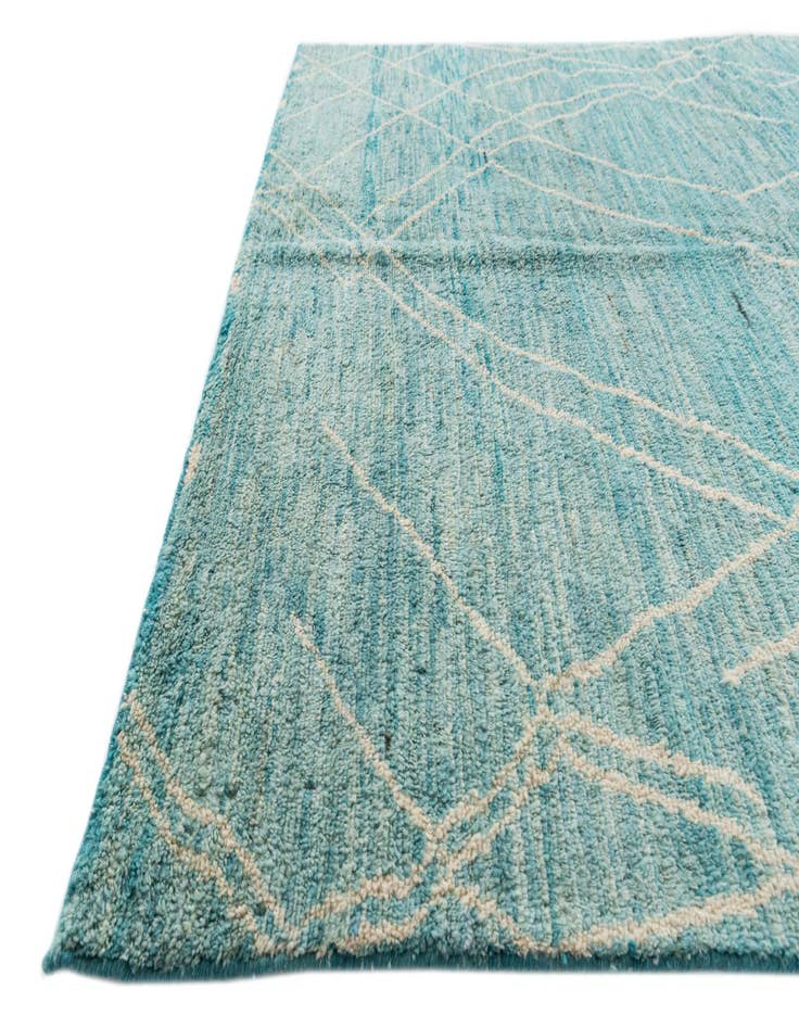 Detail image of  5' 7 x 8' 2  Hand Knotted Moroccan Wool Rug