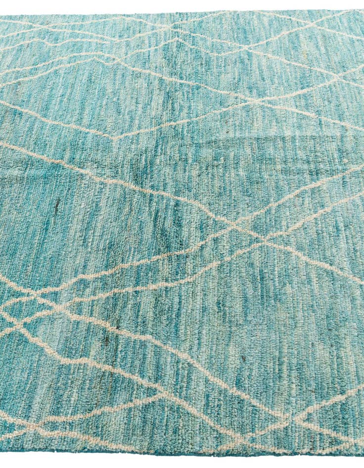 Detail image of  5' 7 x 8' 2  Hand Knotted Moroccan Wool Rug