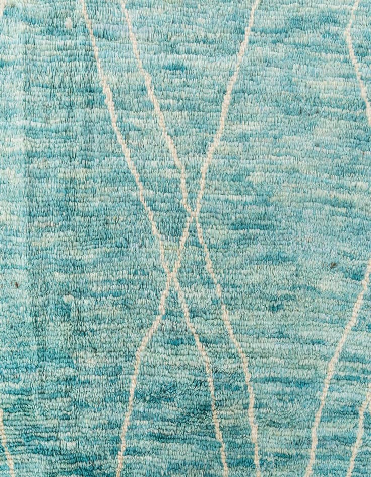 Detail image of  5' 7 x 8' 2  Hand Knotted Moroccan Wool Rug