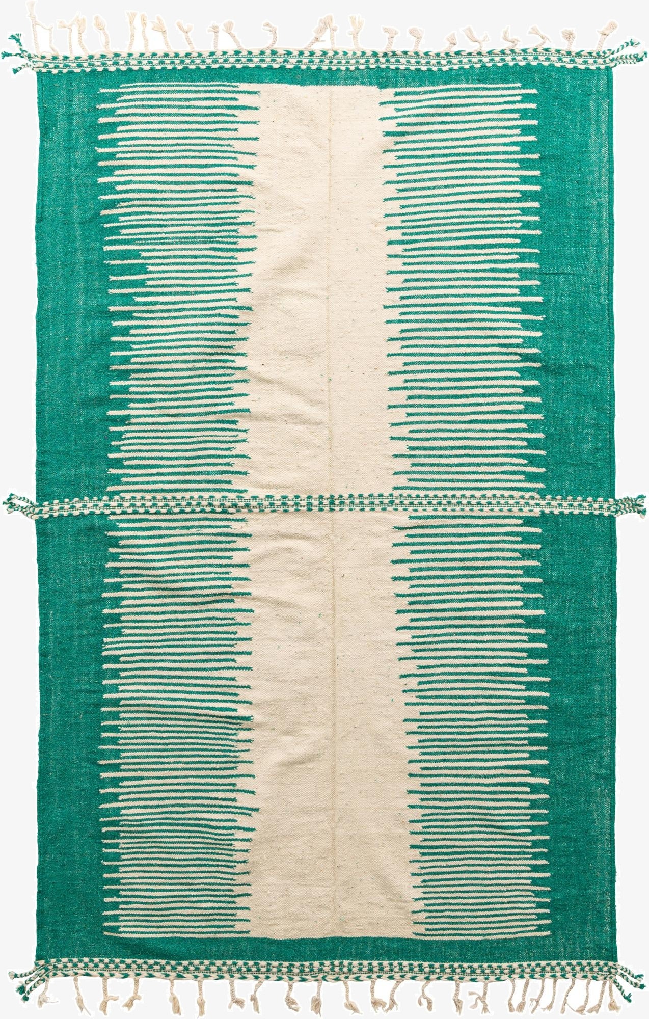  6' 8 x 10' 6  Hand Knotted Moroccan Wool Rug