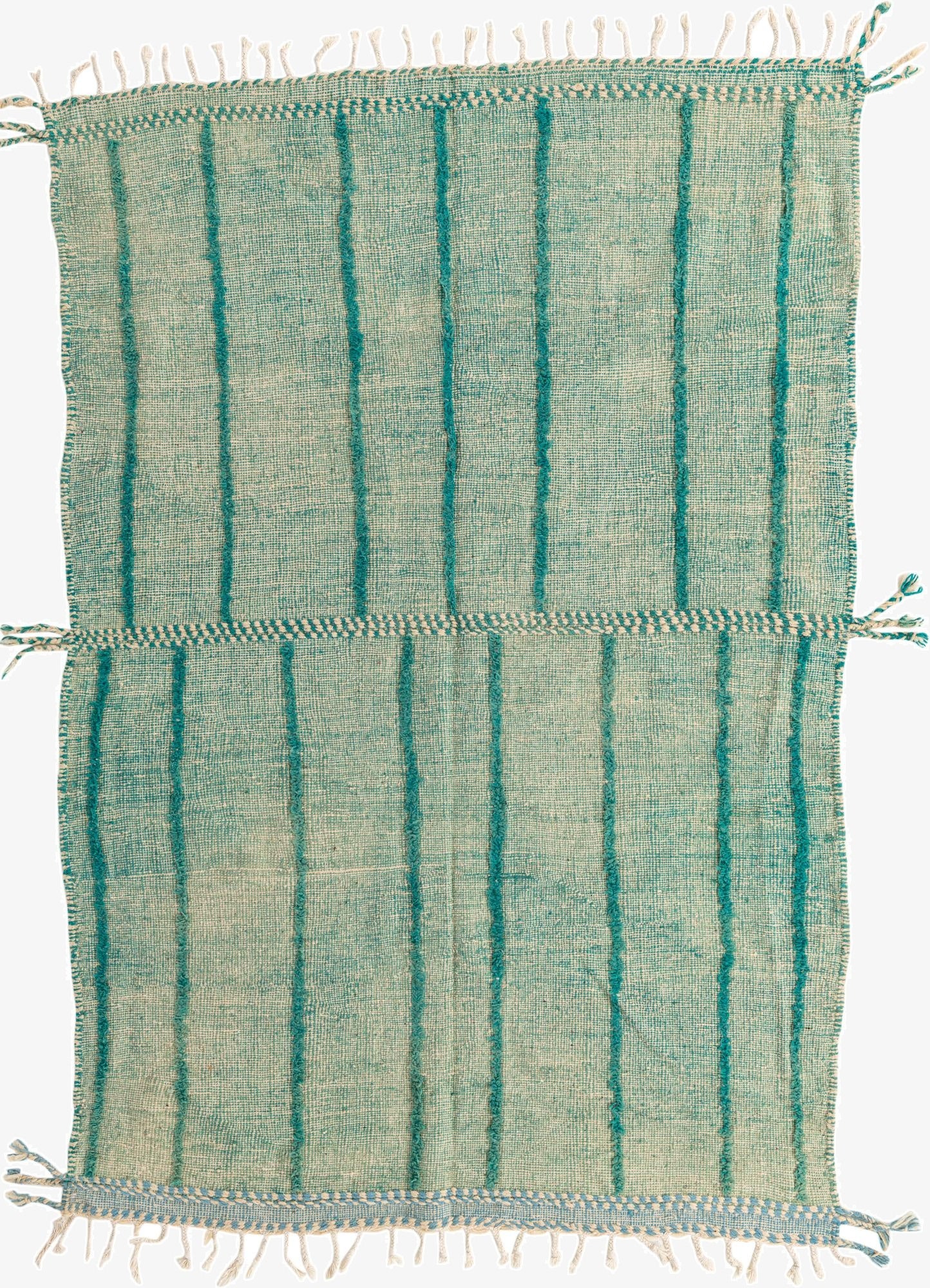  6' 6 x 9' 7  Hand Knotted Moroccan Wool Rug