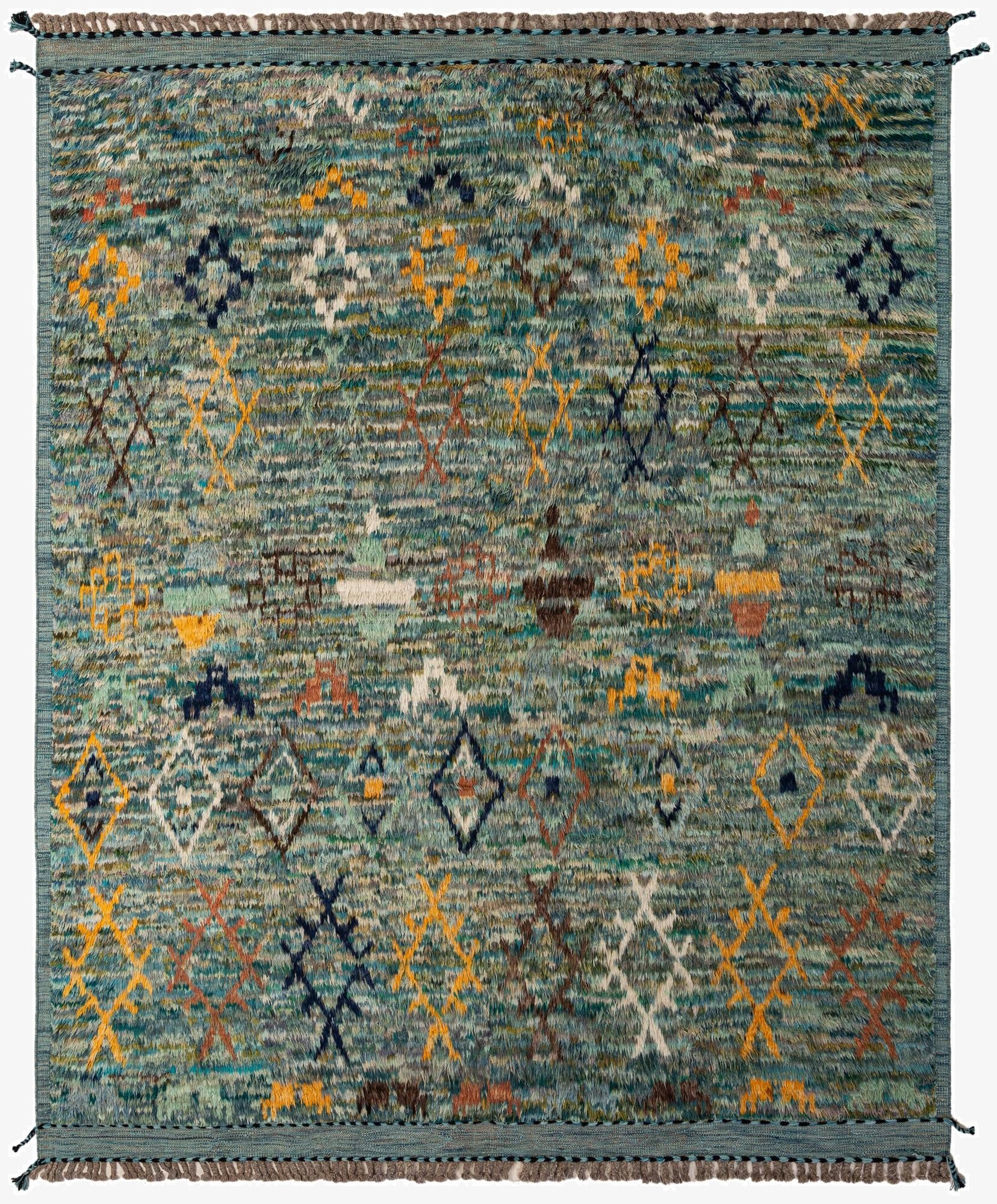  8' 10 x 10' 8  Hand Knotted Moroccan Wool Rug