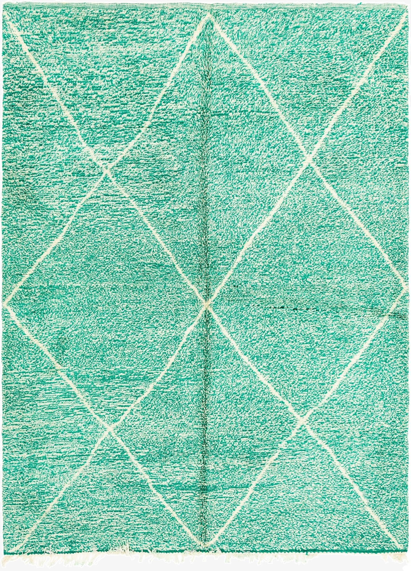  6' 8 x 9' 1  Hand Knotted Moroccan Wool Rug